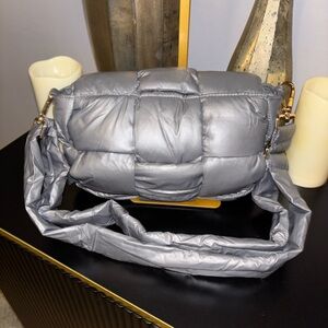 Stylish Gray Quilted Women's Bag